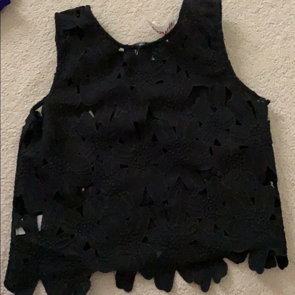 Black floral top